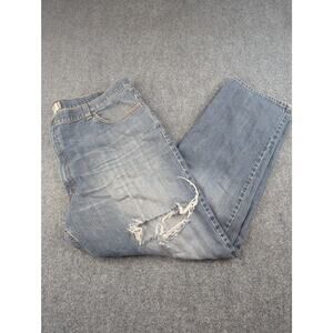 Levis 550 Jeans Mens 46x32 Blue Relaxed Fit Distressed Ripped Denim Grunge Pants